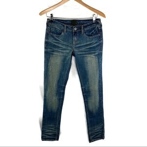 Tyler Skye Distressed Straight Leg Slim Cu 5/6 Jr.